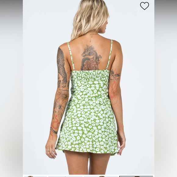 Princess Polly Tasmin Mini Dress Green Floral - Picture 4 of 11